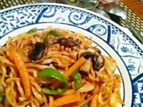 めんつゆが決め手、ナポリタン風焼きラーメン